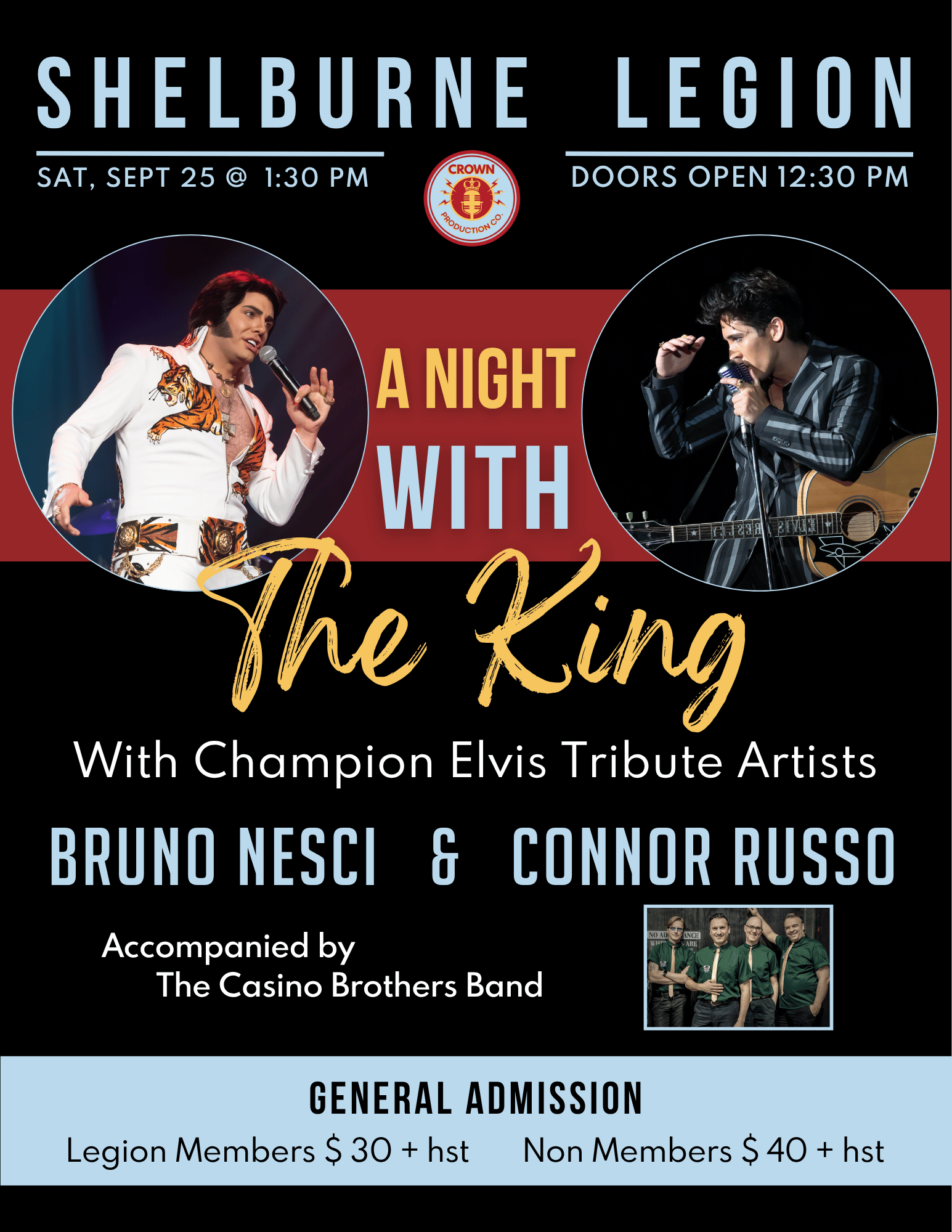 A Night With The King at the Shelburne Legion